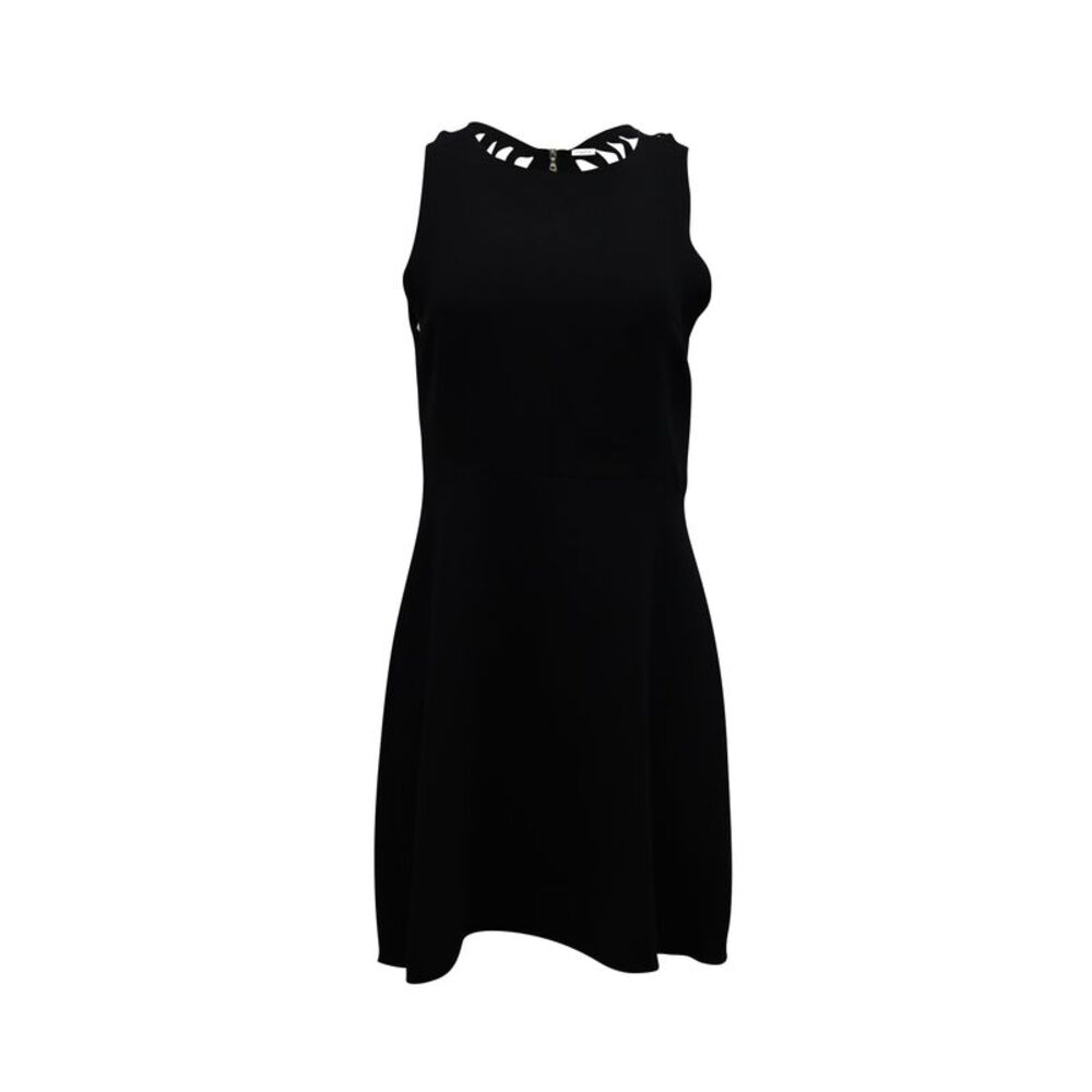 Sandro Paris Cut-Out Back Mini Dress in Black Polyester